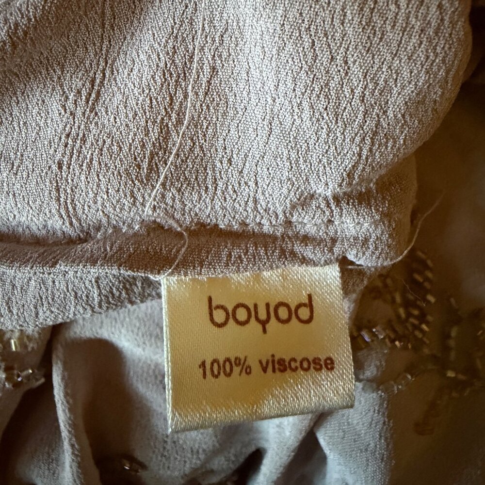 Boyod Beige Sequin Embellished 3/4 Sleeve Mini Dress Womens Size S - Picture 5 of 6